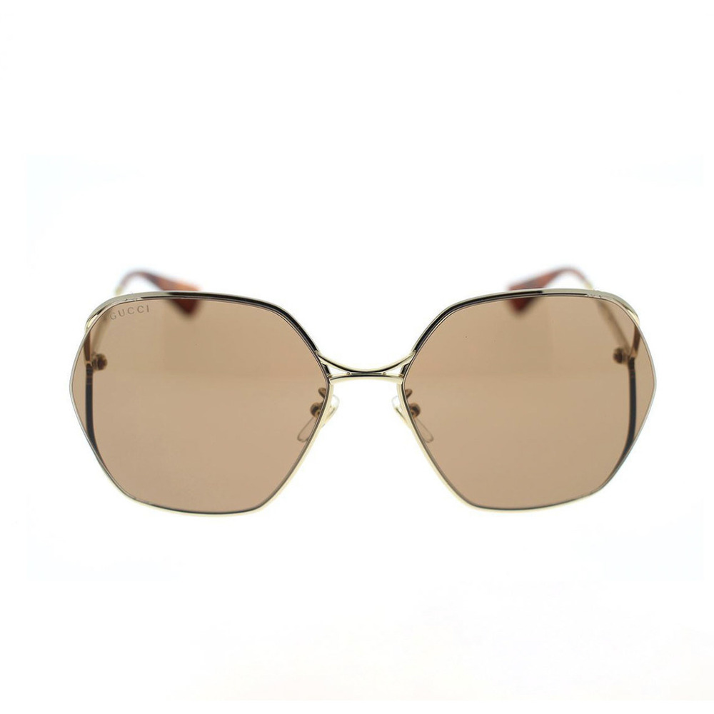 NWT Gucci GG0818SA-002-63 Gold Square 63mm Sunglasses - Picture 3 of 5